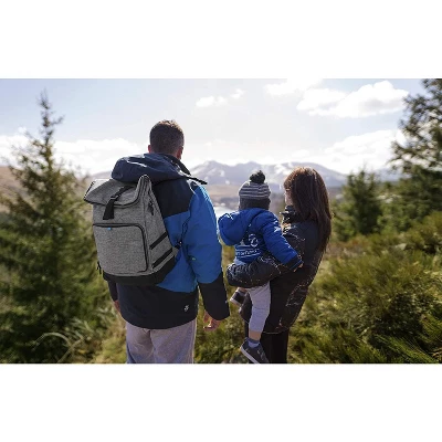 Babymoov Sancy Diaper Bag Backpack, Unisex Back Pack With Heavy Duty Roll-Top Closure, Large Insulated Compartment, Changing Pad & Accessories 2 Babymoov Sancy Diaper Bag Backpack, Unisex Back Pack With Heavy Duty Roll-Top Closure, Large Insulated Compartment, Changing Pad & Accessories - Image 2