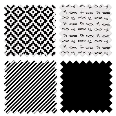 Bacati - Love Black/White Kisses N Hugs Changing Pad Cover 8 Bacati - Love Black/White Kisses N Hugs Changing Pad Cover - Image 8