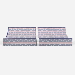 Bacati - Emma Coral/Navy Large Triangles Quilted Muslin Changing Pad Cover -Baby Care Deals Store GUEST 8f9b4fc1 8164 43f5 b8dc 22a653991191