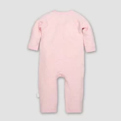 Burt's Bees Baby Burt's Bees Baby® Girls' Organic Cotton Quilted Bee Wrap Front Jumpsuit - Blossom