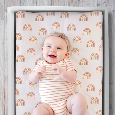 The Peanutshell Boho Rainbow Changing Pad Covers For Girls Or Boys, Unisex, 3-Pack 2 The Peanutshell Boho Rainbow Changing Pad Covers For Girls Or Boys, Unisex, 3-Pack - Image 2