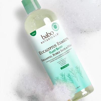 Babo Botanicals Eucalyptus Remedy Shampoo Bubble Bath & Wash - 15 Fl Oz 2 Babo Botanicals Eucalyptus Remedy Shampoo Bubble Bath & Wash - 15 Fl Oz - Image 2