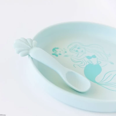 Bumkins 2pc Ariel Feeding Set - Aqua Green 2 Bumkins 2pc Ariel Feeding Set - Aqua Green - Image 2
