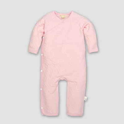 Burt's Bees Baby Burt's Bees Baby® Girls' Organic Cotton Quilted Bee Wrap Front Jumpsuit - Blossom 2 Burt's Bees Baby Burt's Bees Baby® Girls' Organic Cotton Quilted Bee Wrap Front Jumpsuit - Blossom - Image 2