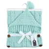 Hudson Baby Unisex Baby Knitted Baby Lounge Stroller Wrap Sack, Mint, One Size
