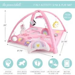 The Peanutshell Rainbow Paradise 7-in-1 Activity Gym & Play Mat For Baby