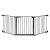 Kidco G3011 ConfigureGate 3 Piece Wall Mounted Magnet Locking Auto Wide Area Closing Baby Safety Gate Enclosure With 24 Inch Door, Black