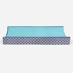 Bacati - Liam Solid Aqua/Navy Quilted Changing Pad Cover -Baby Care Deals Store GUEST a57a9a3d 3ab4 402c b966 45b059168152