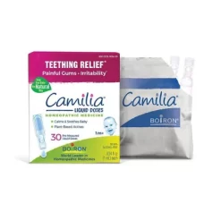 Boiron Camilia Teething Drops For Daytime And Nighttime Relief Of Painful Or Swollen Gums And Irritability In Babies - 30ct