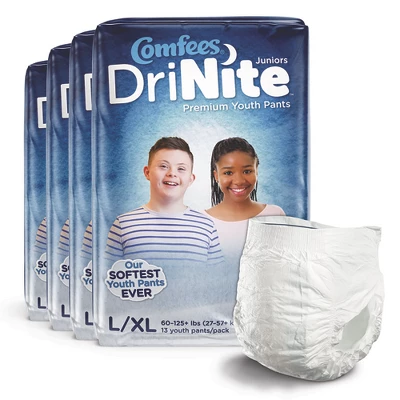 Comfees DriNite Juniors Youth Absorbent Underwear Large / X-Large 1 Comfees DriNite Juniors Youth Absorbent Underwear Large / X-Large