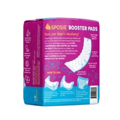 Sposie Booster Pads For Overnight Diaper Leak Protection - 32ct