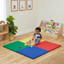 ECR4Kids SoftZone Quad Fold-N-Go Activity Mat, Colorful Toddler Tummy Time Foam Mat -Baby Care Deals Store GUEST ad58a528 8f96 4e97 a462 b8e7e37ffc1c