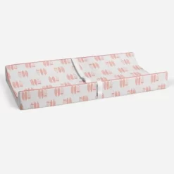 Bacati - Olivia Coral Feathers Quilted Muslin Changing Pad Cover -Baby Care Deals Store GUEST ad6c23df fb21 400e b620 14c1d99e243d