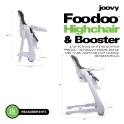 Joovy Foodoo Highchair & Booster, Jet -Baby Care Deals Store GUEST af7a7b14 062c 4244 9b50 2410048d4809