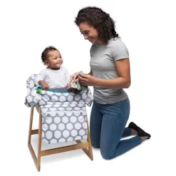 Boppy Preferred Shopping Cart And Restaurant High Chair Cover - Gray Jumbo Dots -Baby Care Deals Store GUEST b23bfb69 36c7 467f b324 7c57be56b14e