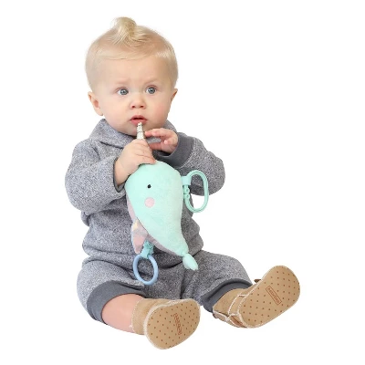 Manhattan Toy Under The Sea Narwhal Baby Teether & Travel Pull Toy 4 Manhattan Toy Under The Sea Narwhal Baby Teether & Travel Pull Toy - Image 4