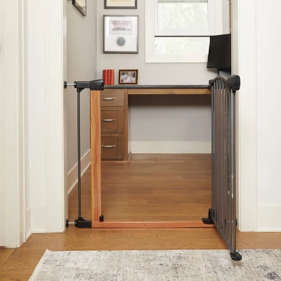 Toddleroo By North States Deco Woodcraft Steel Gate With Auto-Close 3 Toddleroo By North States Deco Woodcraft Steel Gate With Auto-Close - Image 3