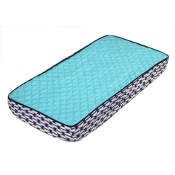 Bacati - Liam Solid Aqua/Navy Quilted Changing Pad Cover -Baby Care Deals Store GUEST ba1debbc 2f9a 4a9a b0c4 80301e1a6964
