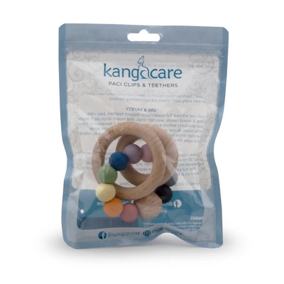Kanga Care Silicone & Wood Bubble Teething Ring :: Rainbow Multicolored 3 Kanga Care Silicone & Wood Bubble Teething Ring :: Rainbow Multicolored - Image 3