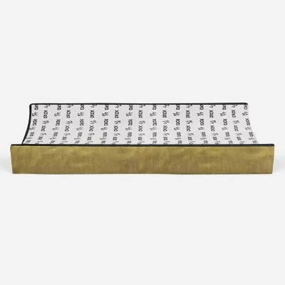 Bacati - Love Black/Gold Kisses/Hugs Changing Pad Cover 4 Bacati - Love Black/Gold Kisses/Hugs Changing Pad Cover - Image 4