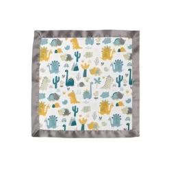 Bacati - Little Dino Rainbow Boys Muslin 2 Pack Security Blankets Aqua Teal Yellow Gray -Baby Care Deals Store GUEST c5181d56 4326 4675 aed6 f9e1b128fce4