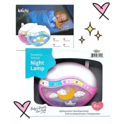 Night Lamp With Multiple Melodies To Put Your Baby To Sleep, In Pink