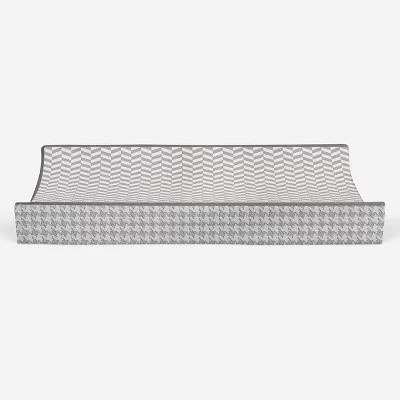 Bacati - Herringbone Quilted Muslin Changing Pad Cover Gray 4 Bacati - Herringbone Quilted Muslin Changing Pad Cover Gray - Image 4