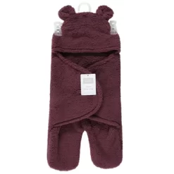 Hudson Baby Unisex Animal Faux Shearling Baby Outdoor Stroller Sack Wrap, Burgundy, One Size