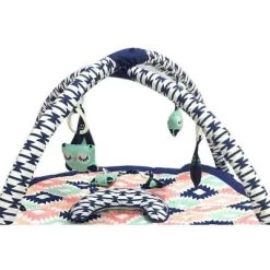 Bacati - Baby Activity Gyms & Playmats (Aztec Design/Print Coral/Mint/Navy)