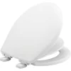 Mayfair By Bemis Little2Big Never Loosens Round Plastic Children's Potty Training Toilet Seat With Slow Close Hinge - White