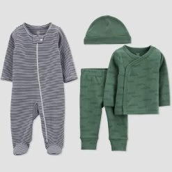 Carter's Just One You®️ Baby Boys' 4pc Alligator Print Layette Set Green/Blue 5 Carter's Just One You®️ Baby Boys' 4pc Alligator Print Layette Set Green/Blue -Baby Care Deals Store GUEST d2a36fc6 295a 4dd5 994b f2514dff356b