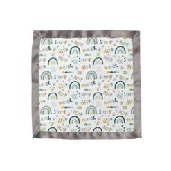 Bacati - Little Dino Rainbow Boys Muslin 2 Pack Security Blankets Aqua Teal Yellow Gray -Baby Care Deals Store GUEST d2b1d904 0176 4cba b893 85537c1426a9