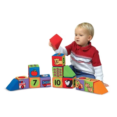 Melissa & Doug K's Kids Match And Build Soft Blocks Set 1 Melissa & Doug K's Kids Match And Build Soft Blocks Set