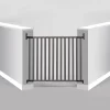 KidCo G2304 Angle Mount Safeway Top Of Stairs Quick Release Baby Gate For Blocking Stairs Or Hallways And Dividing Rooms, 42.5 X 31 Inch, Bamboo, Gray