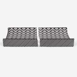 Bacati - Love Black/White Warp Stripes Changing Pad Cover -Baby Care Deals Store GUEST d8500a7c 1cce 4d8b 98a7 af56782a329f