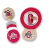 Baby Fanatic Wood Rattle 2 Pack - NCAA Ohio State Buckeyes Baby Toy Set