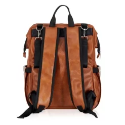 Hannah & Sophia Soho Large Traverse Baby Diaper Bag Backpack In Cognac, Water Resistant Changing Pad & Mini Mom Tote Included, Brown -Baby Care Deals Store GUEST da76d680 a9f3 4756 a781 d5254f439301