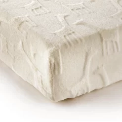 Cream Giraffe Changing Pad Cover - Levtex Baby