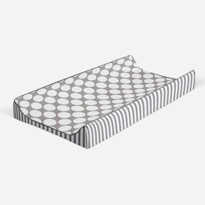 Bacati - Dots/Pin Stripes Gray Large Dots Changing Pad Cover 6 Bacati - Dots/Pin Stripes Gray Large Dots Changing Pad Cover - Image 6