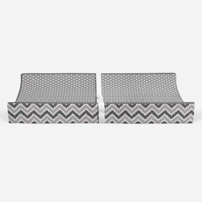 Bacati - MixNMatch Gray Pin Dots Changing Pad Cover 4 Bacati - MixNMatch Gray Pin Dots Changing Pad Cover - Image 4