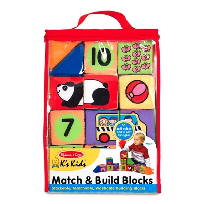 Melissa & Doug K's Kids Match And Build Soft Blocks Set 2 Melissa & Doug K's Kids Match And Build Soft Blocks Set - Image 2