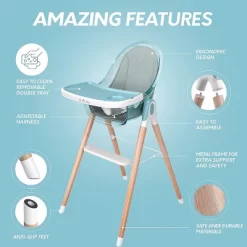 Children Of Design Adjustable 6-in-1 Wooden Classic High Chair For Babies & Toddlers -Baby Care Deals Store GUEST e06d156b 7a59 4576 ba75 e3cb1b91784a