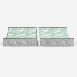 Bacati - Clouds In The City Mint/ Clouds Quilted Changing Pad Cover -Baby Care Deals Store GUEST e0c42ce5 d7a7 47c0 abf8 33022812b15f