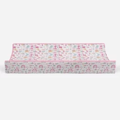 Bacati - Little Dino Girls Fucshia/Aqua Muslin Quilted Changing Pad Cover -Baby Care Deals Store GUEST e2ffe2fb a927 48de 8fb1 3bbe9400adec