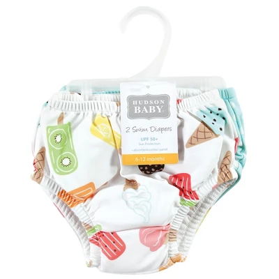 Hudson Baby Infant Girl Swim Diapers, Ice Cream 1 Hudson Baby Infant Girl Swim Diapers, Ice Cream