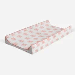Bacati - Olivia Coral Feathers Quilted Muslin Changing Pad Cover -Baby Care Deals Store GUEST eaf8d48a 9463 4c92 bebb 1df2e2c0b4be