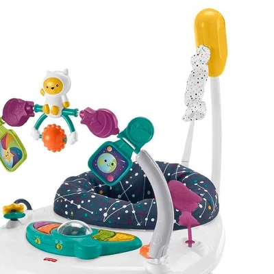 Fisher Price Fisher-Price AstroKitty SpaceSaver Jumperoo Adjustable Folding Baby Bouncer Activity Center W/Removable Seat Pad, Lights, Music, & Developmental Toys 2 Fisher Price Fisher-Price AstroKitty SpaceSaver Jumperoo Adjustable Folding Baby Bouncer Activity Center W/Removable Seat Pad, Lights, Music, & Developmental Toys - Image 2