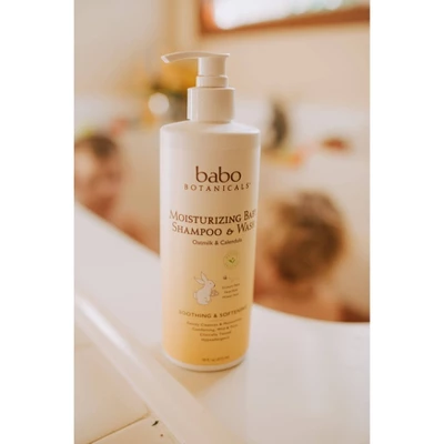 Babo Botanicals Moisturizing 2-in-1 Oatmilk & Calendula Baby Shampoo & Wash - 16 Fl Oz 4 Babo Botanicals Moisturizing 2-in-1 Oatmilk & Calendula Baby Shampoo & Wash - 16 Fl Oz - Image 4