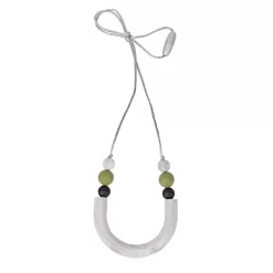 The Pencil Grip Silicone U Tube Style Teething Necklace
