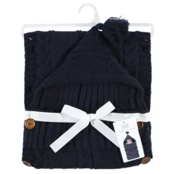 Hudson Baby Infant Boy Knitted Baby Lounge Stroller Wrap Sack, Navy, One Size